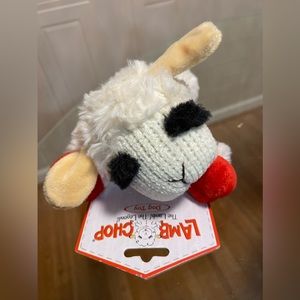 LambChop 8"With Santa’s Hat With Squeaker
